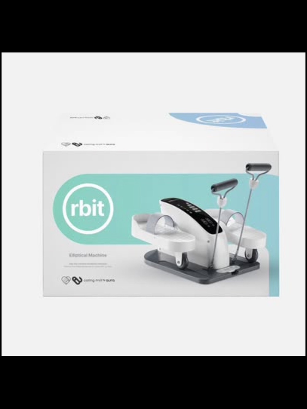 White & Gray Under-Desk Elliptical Machine